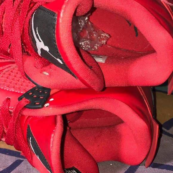 AV3914-600 Air Jordan 4 Retro NRG 'Singles Day' Red EUC Womens Size 9.5 Mens 8 - Picture 8 of 10